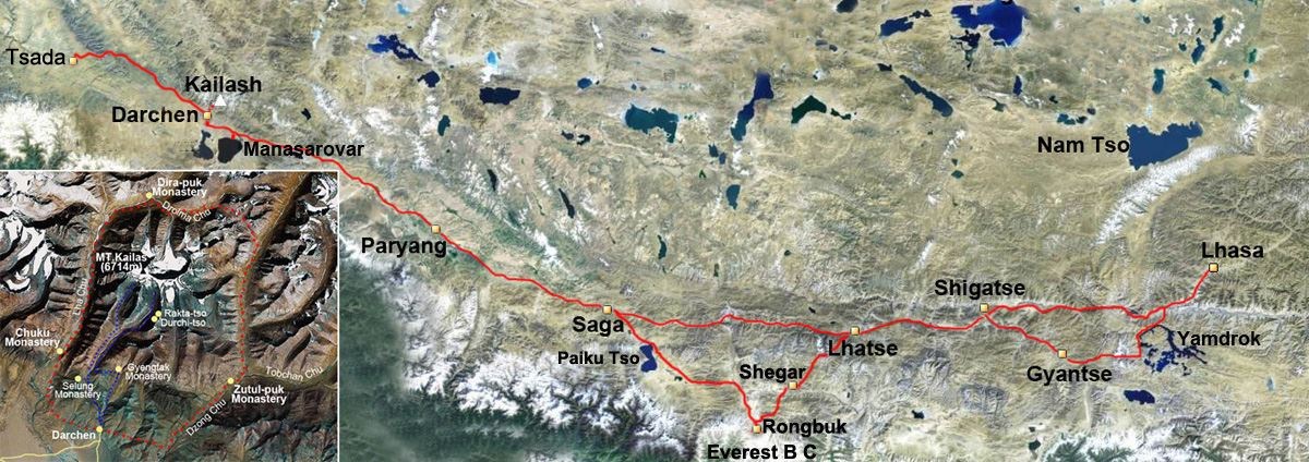 Tibet Trekking around Kailash with Everest BC and Tsada