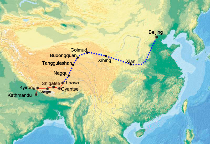 Overland Tour from Kathmandu via Lhasa and Xian to Beijing