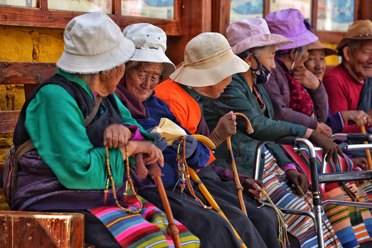 Local Old Women at Jokhang Temple