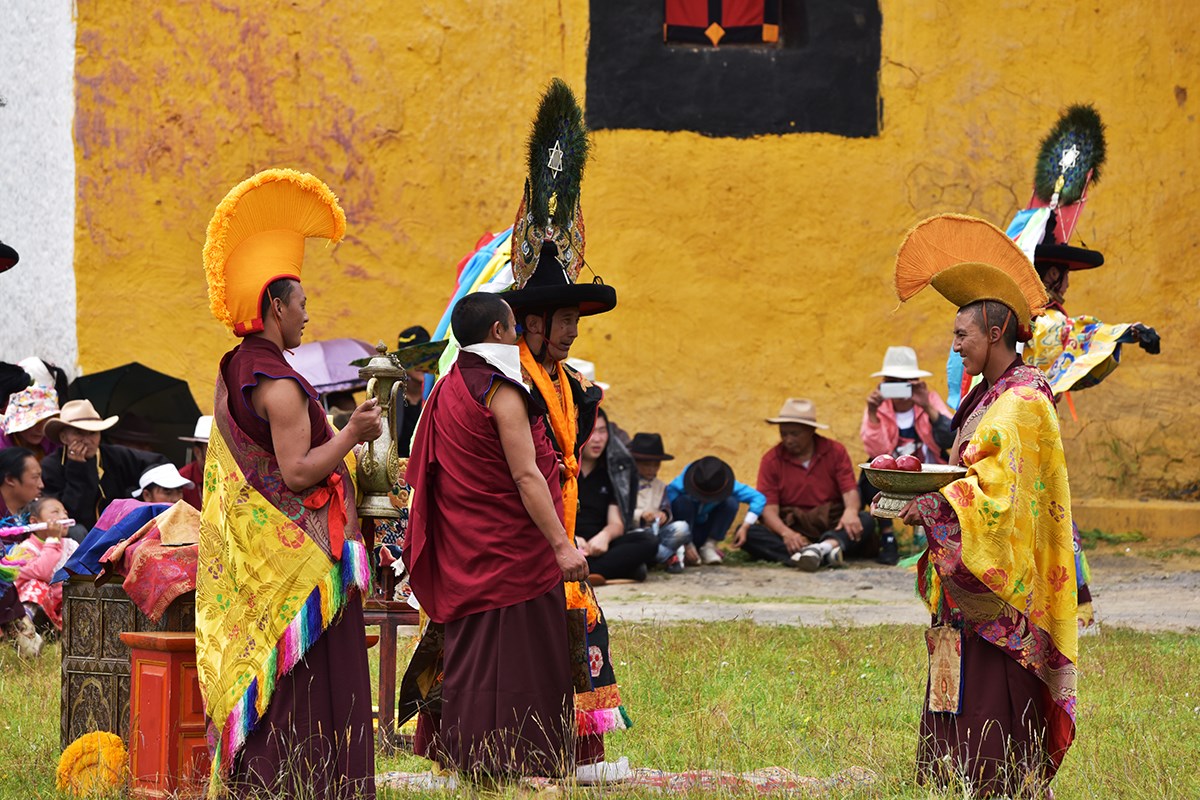 Mask Dance Festival in Huiyuan Monastery