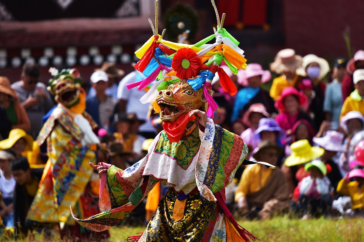 Mask Dance Festival in Huiyuan Monastery