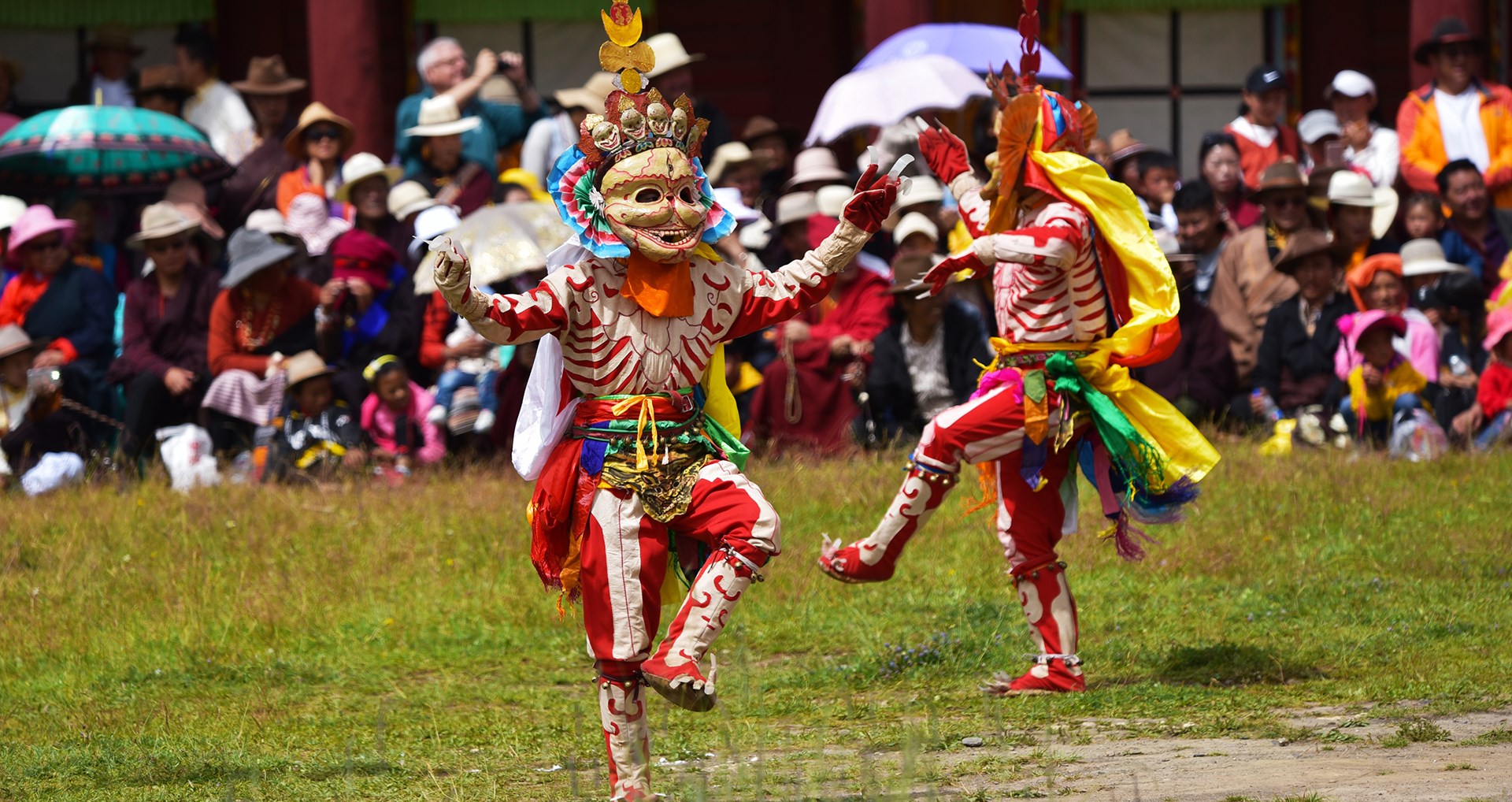 Mask Dance (Cham) Festival at Huiyuan Monastery during Summer Prayer