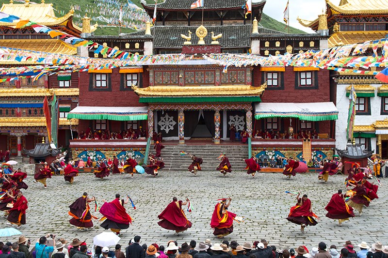 Mask Dance at Tagong Monastery