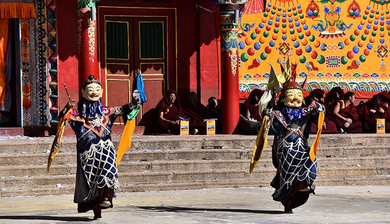 Mask dance (Cham) in Nangshig