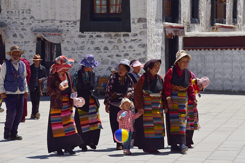 Pilgrims in Tashilunpo Monastery