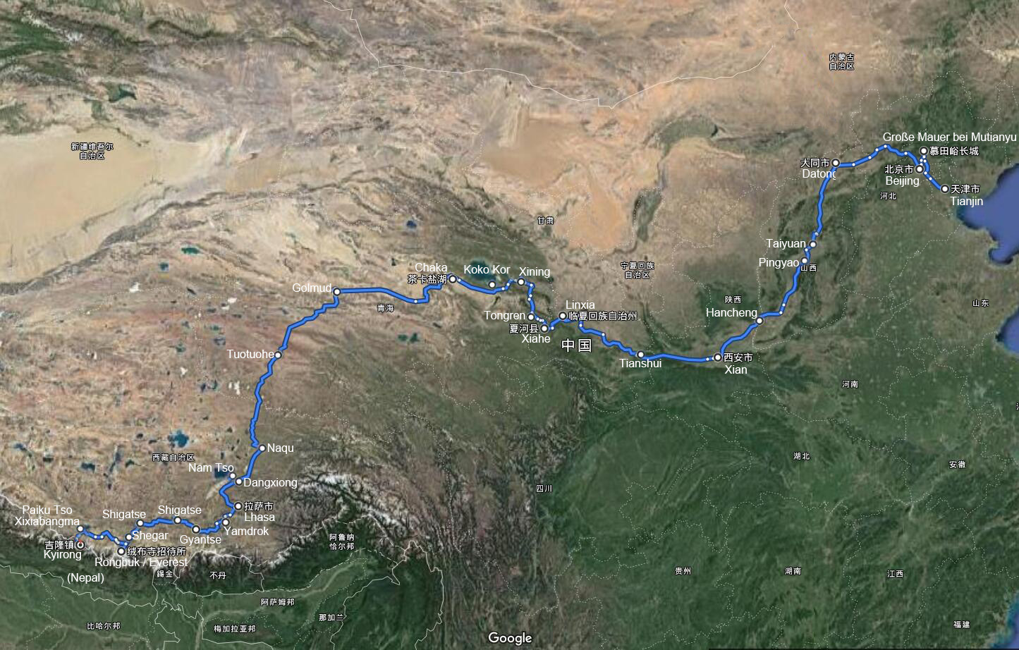 Self Drive Tour from Port City Tianjin to Tibet