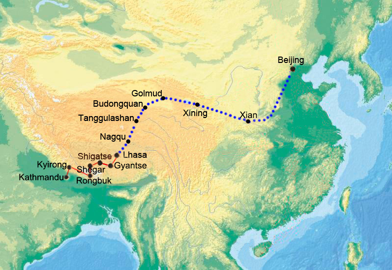 Overland Tour from Beijing via Xian, Lhasa and Everest BC to Kathmandu
